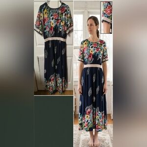Maxi Floral Monica Fashion Dress - Tropical Print - Size 2xl